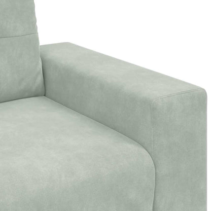 Set di divani 3 pz Grigio chiaro Velluto