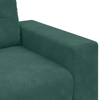 Set di divani 3 pcs Verde Scuro 221 x 80 x 80 cm Velluto | homemem39