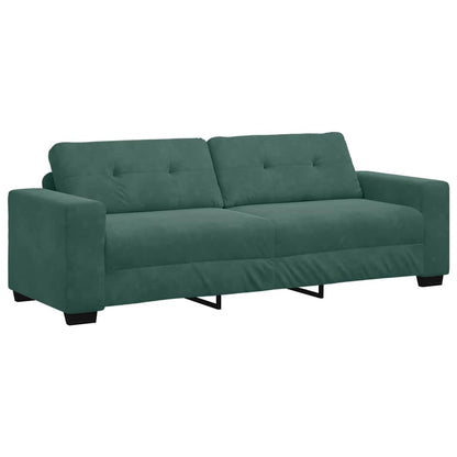 Set di divani 3 pcs Verde Scuro 221 x 80 x 80 cm Velluto | homemem39