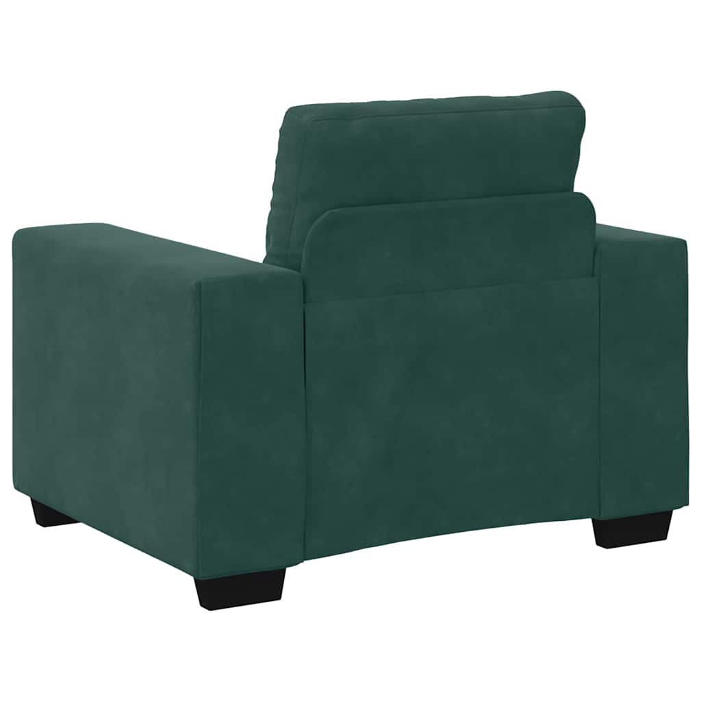 Set di divani 3 pcs Verde Scuro 221 x 80 x 80 cm Velluto | homemem39