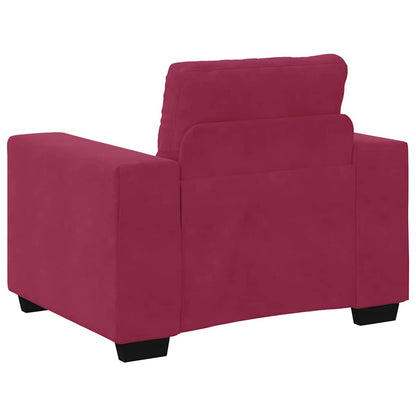 Set di divani 3 pcs Rosso Vino 221 x 78 x 80 cm Velluto - homemem39