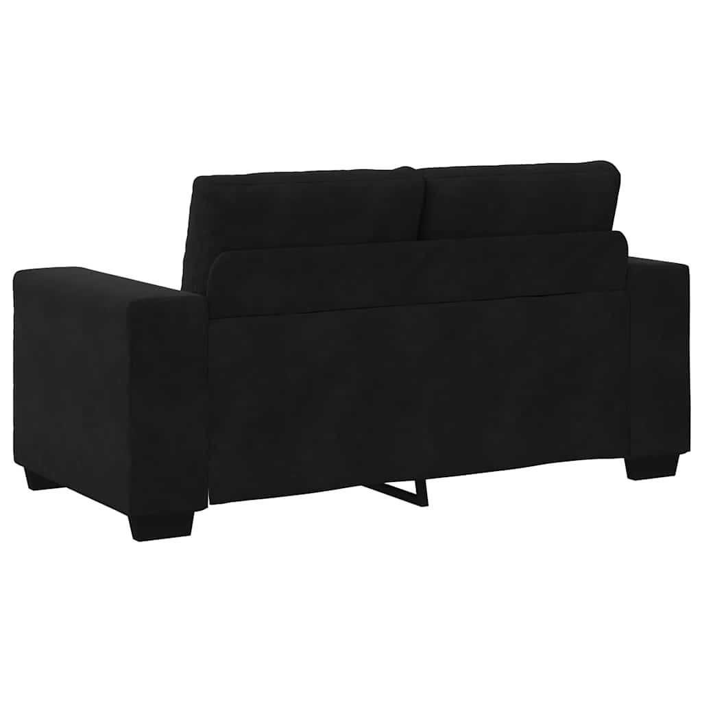 Set di divani con cuscino 3 pcs Nero 221 x 78 x 80 cm Velluto