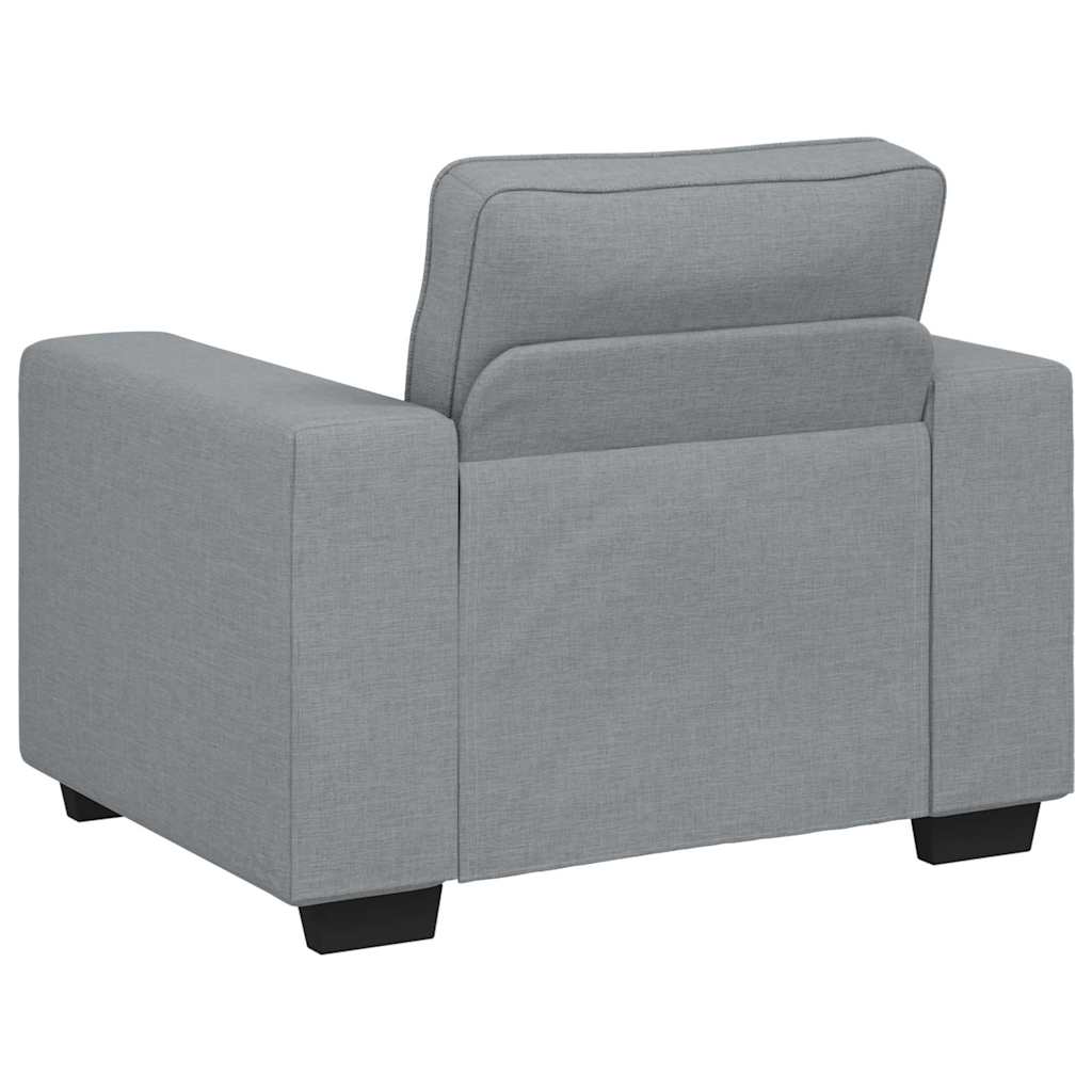 Set di Divani 3 pz con Cuscini Grigio Chiaro in Tessuto - homemem39