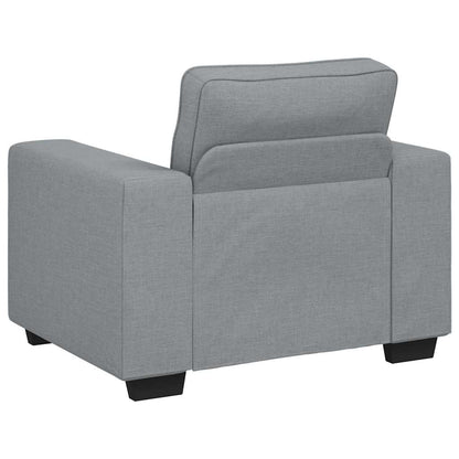 Set di Divani 3 pz con Cuscini Grigio Chiaro in Tessuto - homemem39