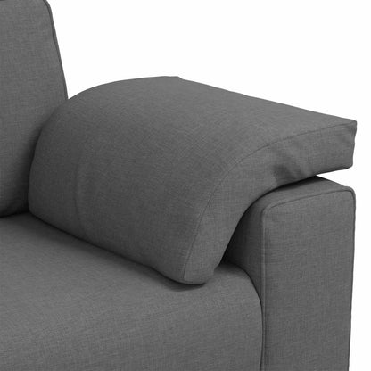 Divano 3 pcs Grigio scuro 219 x 80 x 82 cm Tessuto misto lino | homemem39