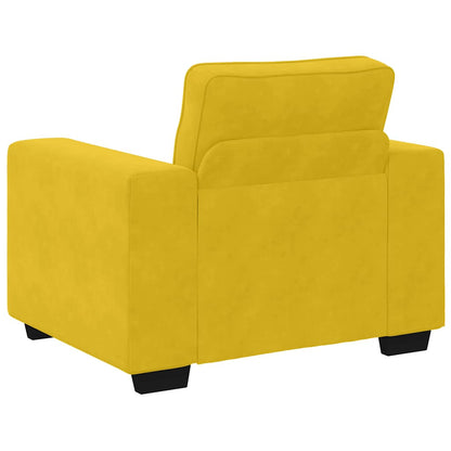 Set di Divani 3 pz con Cuscini giallo in Velluto | homemem39
