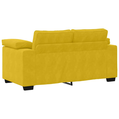 Set di Divani 3 pz con Cuscini giallo in Velluto | homemem39