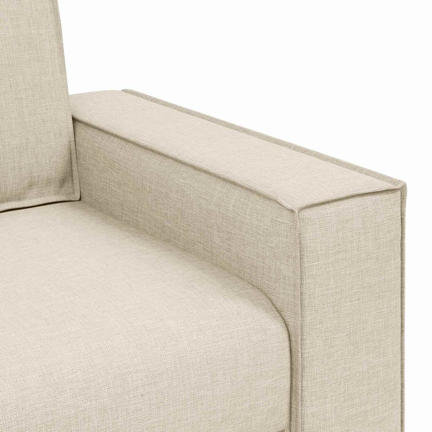 Divano 2 pcs Beige 220 x 80 x 84 cm Tessuto misto lino | homemem39