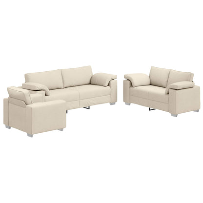 Divano 2 pcs Beige 219 x 80 x 82 cm Tessuto misto lino | homemem39