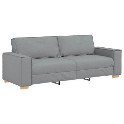 Set di Divani 2 pz con Cuscini Grigio Chiaro in Tessuto - homemem39