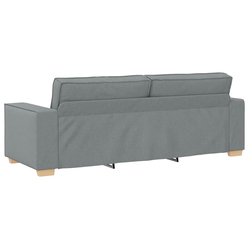 Set di Divani 2 pz con Cuscini Grigio Chiaro in Tessuto - homemem39