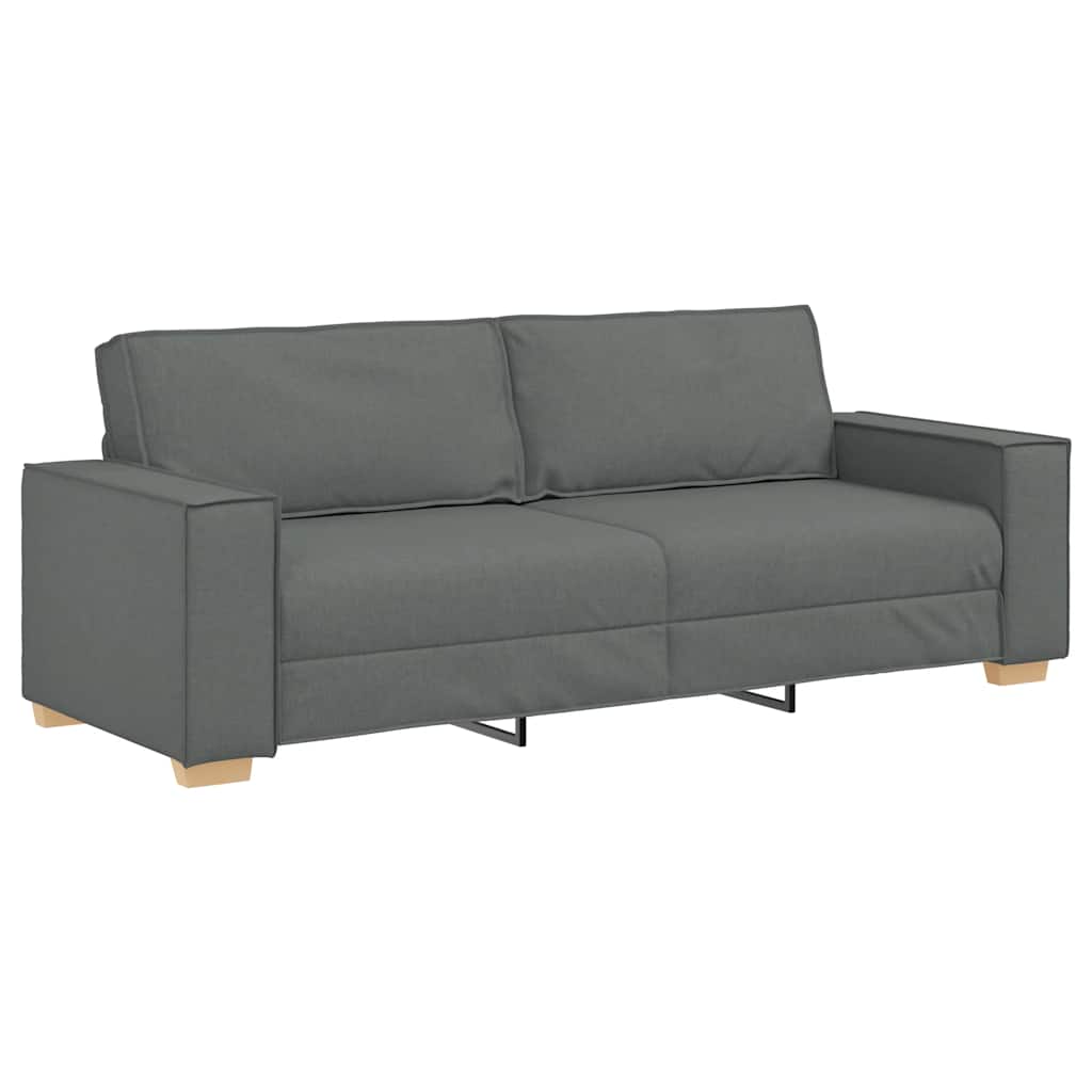 Set di Divani 2 pz con Cuscini Grigio Scuro in Tessuto | homemem39