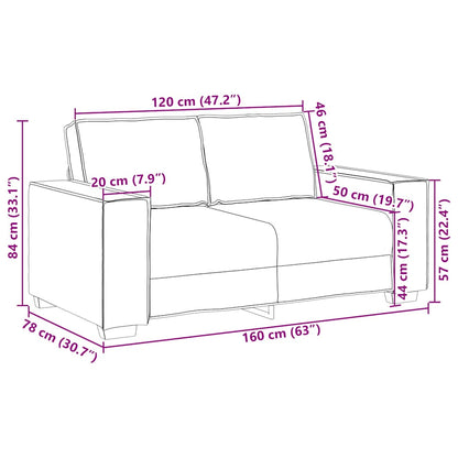Set di Divani 2 pz con Cuscini Grigio Scuro in Tessuto | homemem39