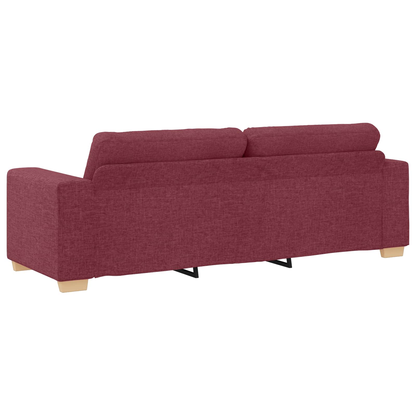 Divano 2 pcs Rosso Vino 221 x 80 x 80 cm Tessuto misto lino | homemem39
