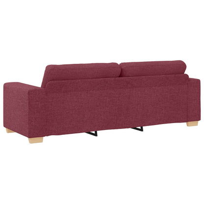 Divano 2 pcs Rosso Vino 221 x 80 x 80 cm Tessuto misto lino | homemem39