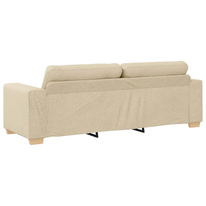 Divano 2 pcs Crema 221 x 80 x 80 cm Tessuto misto lino | homemem39