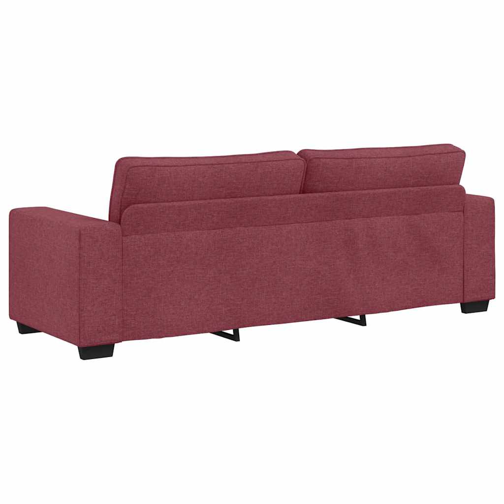 Set di Divani 2 pz con Cuscini Rosso Vino in Tessuto | homemem39