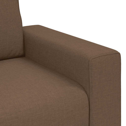 Set di Divani 2 pz con Cuscini Marrone in Tessuto | homemem39