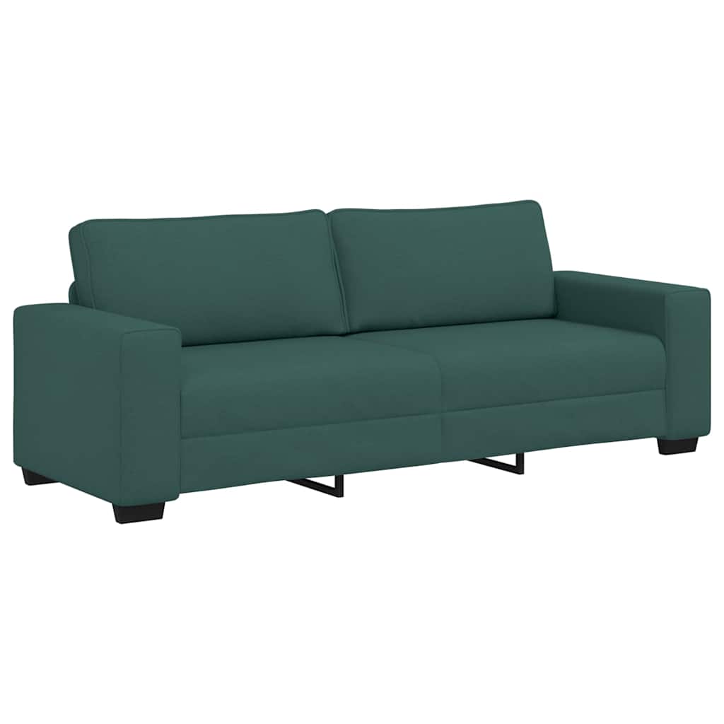 Set di Divani 2 pz con Cuscini Verde scuro in Tessuto | homemem39