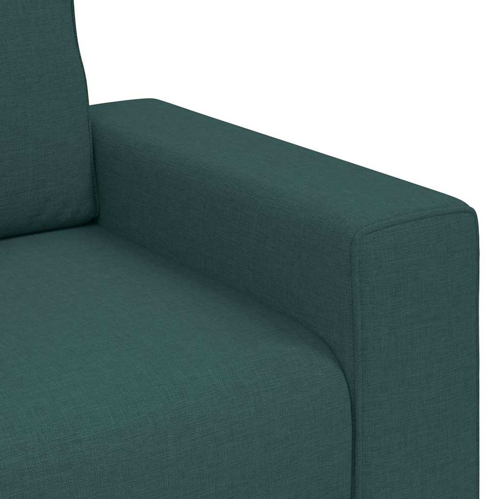 Set di Divani 2 pz con Cuscini Verde scuro in Tessuto | homemem39