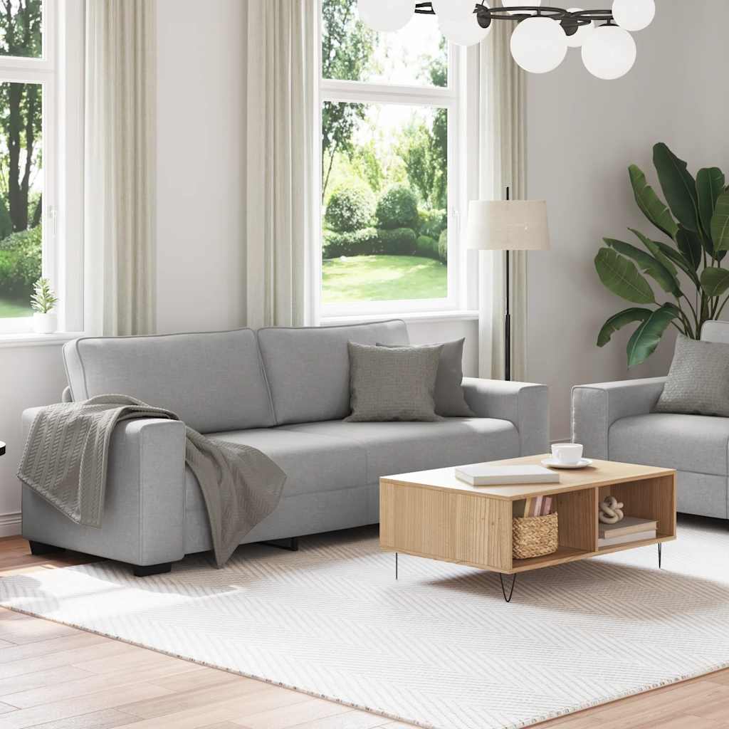 Set di Divani 2 pz con Cuscini Grigio Nuvola in Tessuto | homemem39
