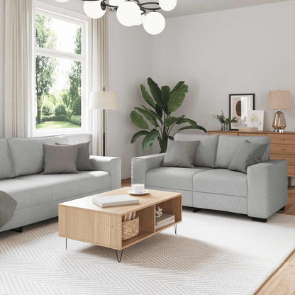 Set di Divani 2 pz con Cuscini Grigio Nuvola in Tessuto | homemem39