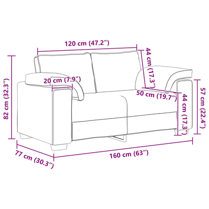 Divano 2 pcs Crema 219 x 80 x 82 cm Tessuto | homemem39
