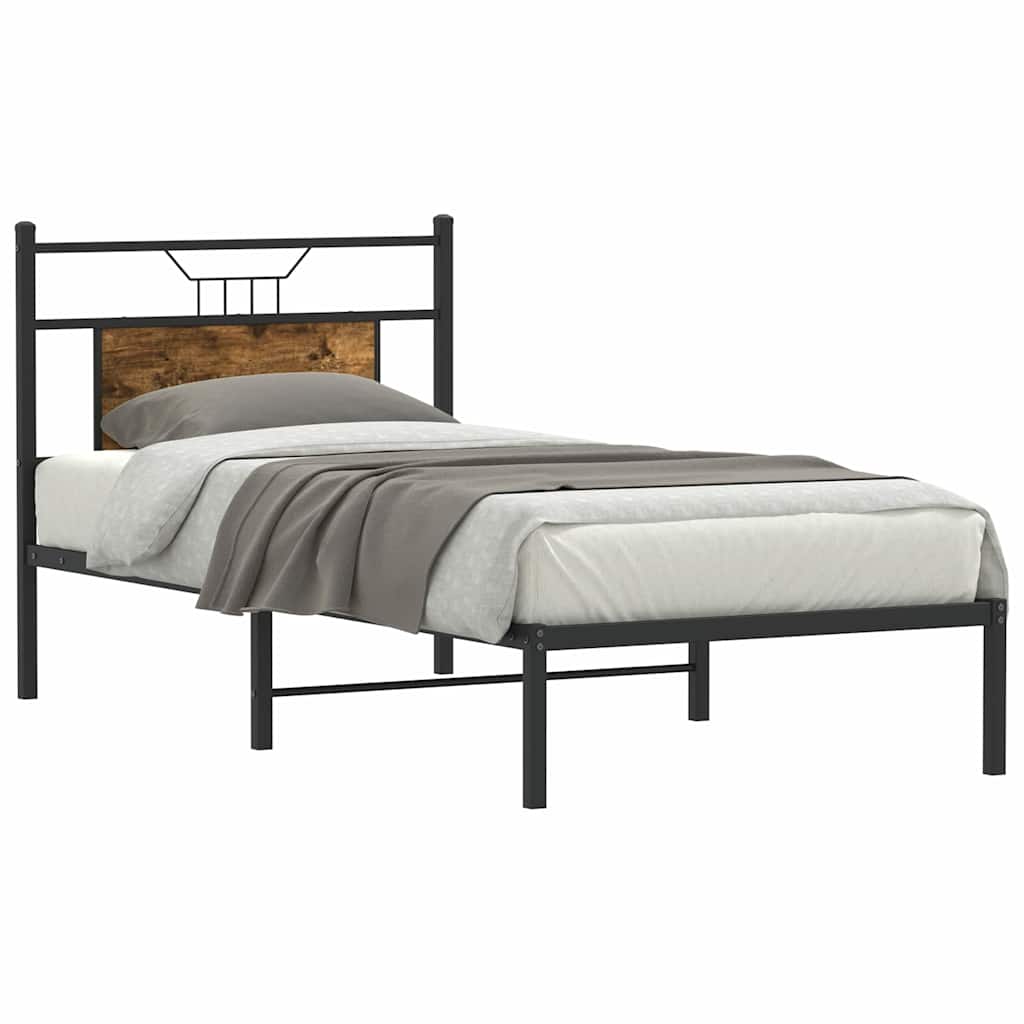 Giroletto senza Materasso Rovere Fumo 75x190 cm in Truciolato | homemem39