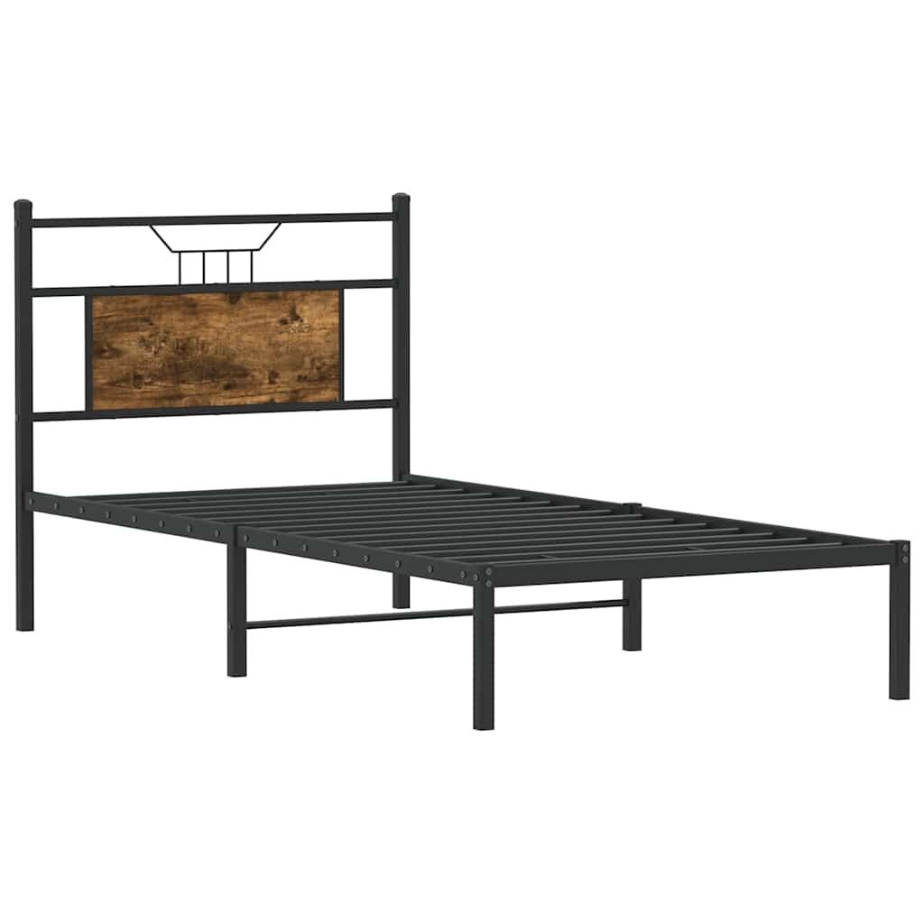Giroletto senza Materasso Rovere Fumo 75x190 cm in Truciolato