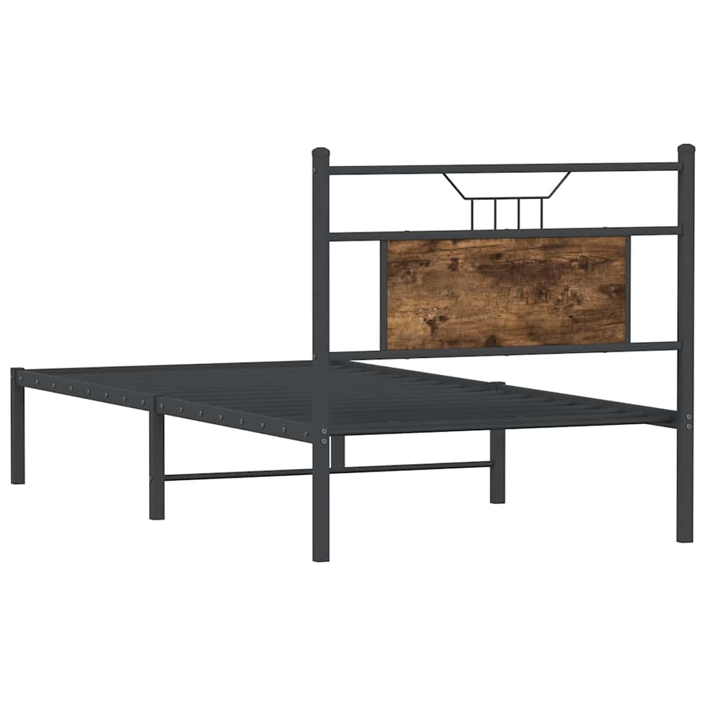 Giroletto senza Materasso Rovere Fumo 75x190 cm in Truciolato | homemem39
