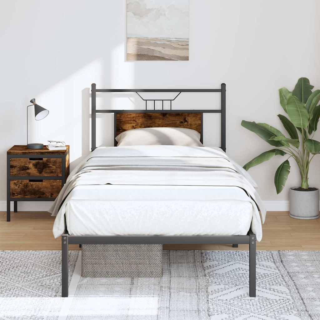 Giroletto senza Materasso Rovere Fumo 75x190 cm in Truciolato | homemem39