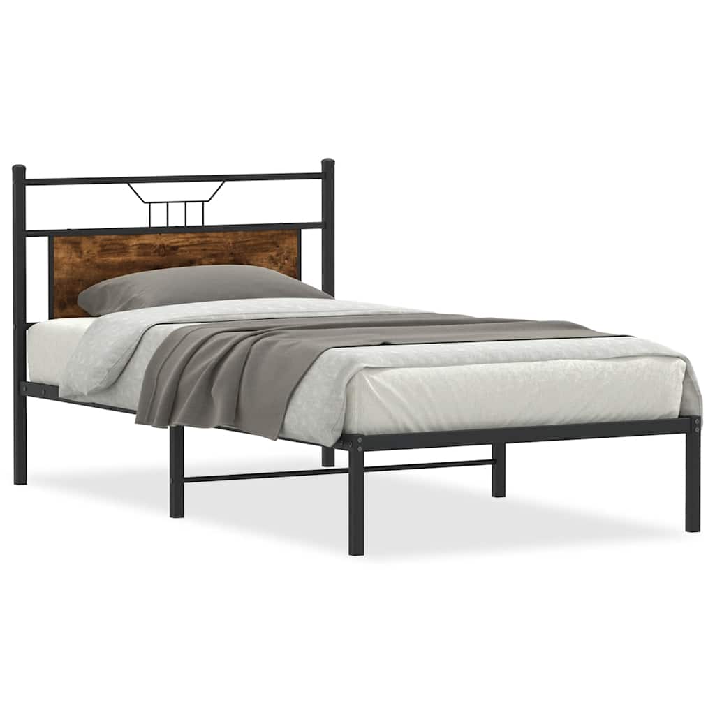 Giroletto senza Materasso Rovere Fumo 107x203 cm in Truciolato | homemem39