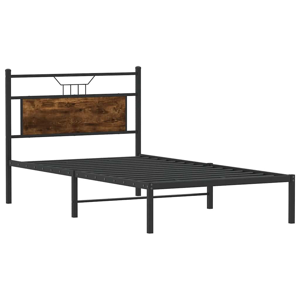 Giroletto senza Materasso Rovere Fumo 107x203 cm in Truciolato | homemem39