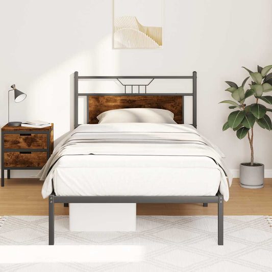 Giroletto senza Materasso Rovere Fumo 107x203 cm in Truciolato | homemem39