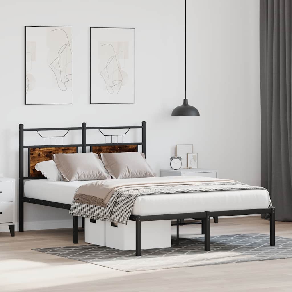 Giroletto senza Materasso Rovere Fumo 120x190 cm in Truciolato