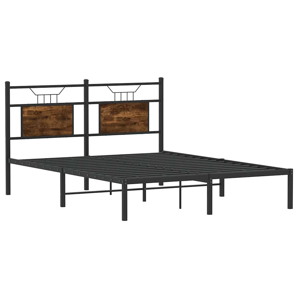 Giroletto senza Materasso Rovere Fumo 140x190 cm in Truciolato | homemem39