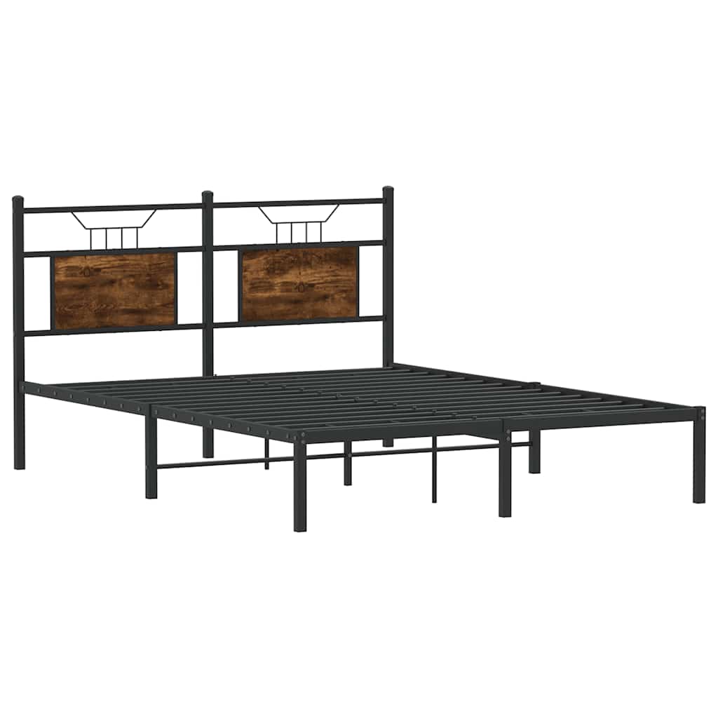 Giroletto senza Materasso Rovere Fumo 140x200 cm in Truciolato | homemem39