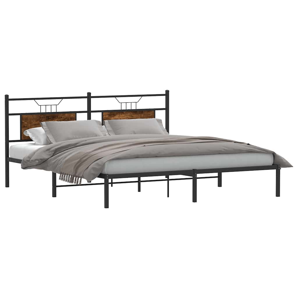 Giroletto senza Materasso Rovere Fumo 160x200 cm in Truciolato | homemem39