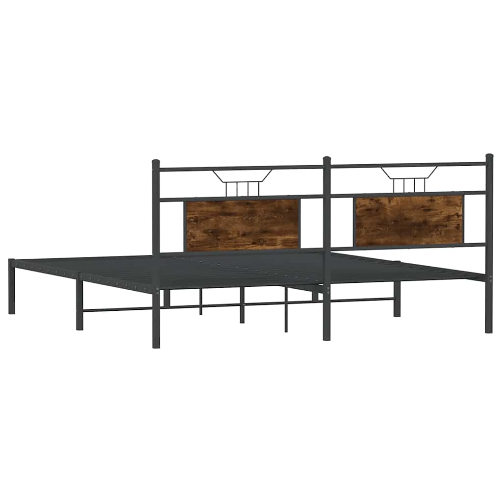 Giroletto senza Materasso Rovere Fumo 160x200 cm in Truciolato | homemem39