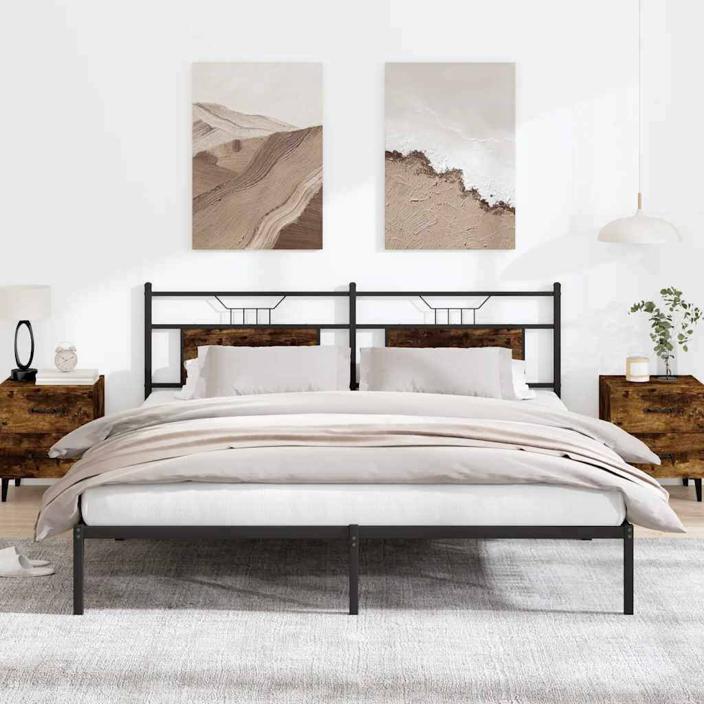 Giroletto senza Materasso Rovere Fumo 160x200 cm in Truciolato | homemem39