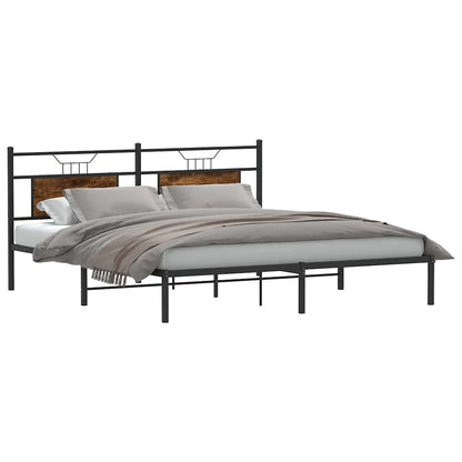 Giroletto senza Materasso Rovere Fumo 183x203 cm in Truciolato | homemem39