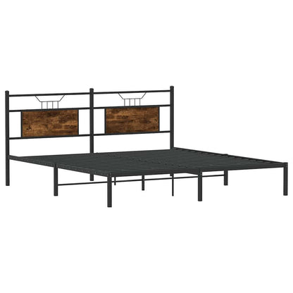 Giroletto senza Materasso Rovere Fumo 183x203 cm in Truciolato | homemem39
