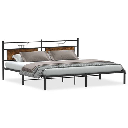 Giroletto senza Materasso Rovere Fumo 193x201 cm in Truciolato | homemem39