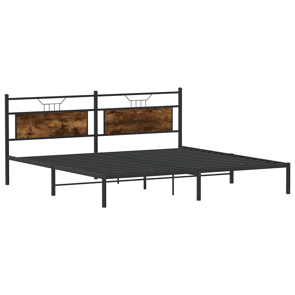 Giroletto senza Materasso Rovere Fumo 193x201 cm in Truciolato | homemem39
