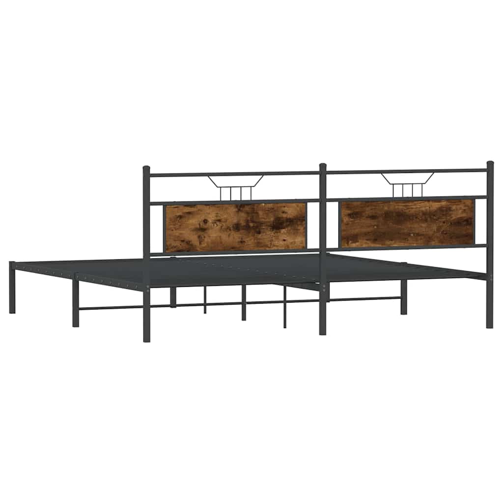 Giroletto senza Materasso Rovere Fumo 193x201 cm in Truciolato | homemem39