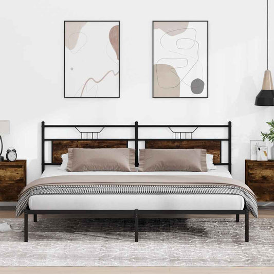 Giroletto senza Materasso Rovere Fumo 193x201 cm in Truciolato | homemem39
