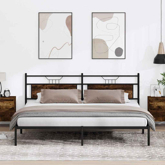 Giroletto senza Materasso Rovere Fumo 200x200 cm in Truciolato