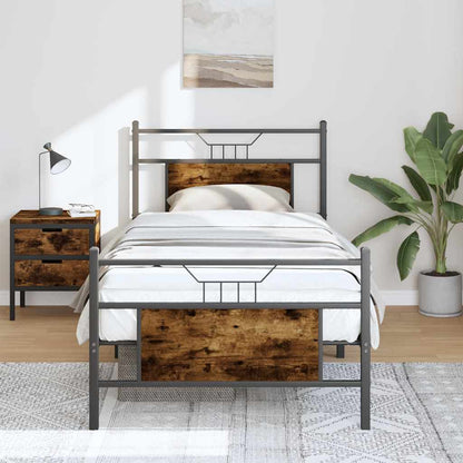 Giroletto senza Materasso Rovere Fumo 75x190 cm in Truciolato | homemem39