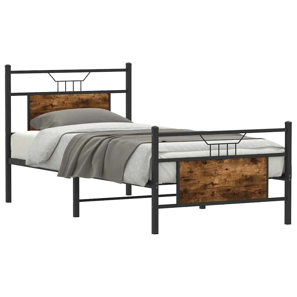 Giroletto senza Materasso Rovere Fumo 80x200 cm in Truciolato | homemem39