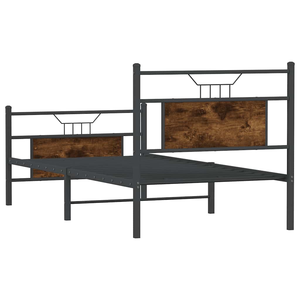 Giroletto senza Materasso Rovere Fumo 80x200 cm in Truciolato | homemem39